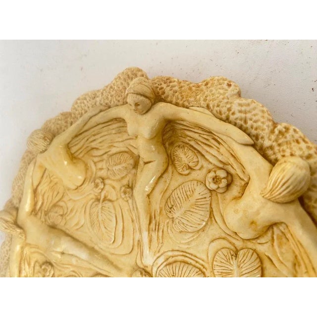 Ceramic Vide Poche with Sculpted Female, France, 1950s For Sale - Image 6 of 10