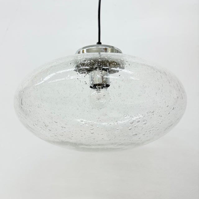 Metal Glass and Chrome Pendant Lamp from Kaiser Leuchten, 1970s For Sale - Image 7 of 18