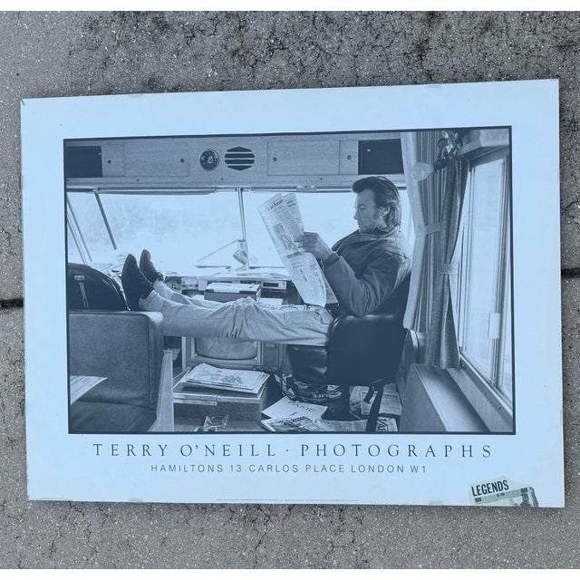 White Vintage Terry O’Neill Photograph of Clint Eastwood on the Set of Joe Kidd, Framed Exhibition Poster For Sale - Image 8 of 12
