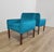 1960s Model 896 Armchairs in Turquoise Velvet by Vico Magistretti for Cassina, 1963, Set of 2 For Sale - Image 5 of 11