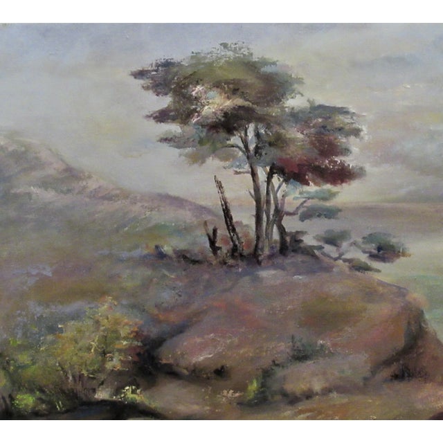 This artwork "Coastal Landscape" c.1970 is a oil painting on canvas by Russian artist Irina Belotelkin Roublon 1913-2009....