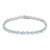 Natural Aquamarine Tennis Bracelet in 18k For Sale