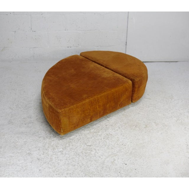 Set of Velvet Poufs, 1970s For Sale - Image 14 of 17