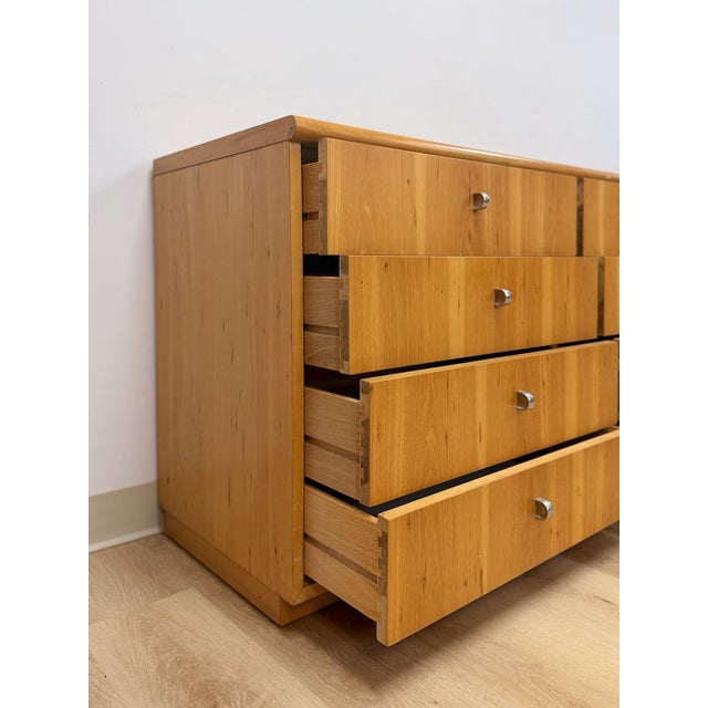 Founders Furniture MCM Blonde Twelve Drawer Dresser Vintage Mid-Century For Sale - Image 10 of 12