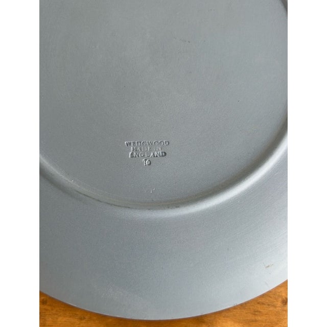 Ceramic Vintage Wedgwood Blue Jasperware Trafalgar Square Christmas Plate For Sale - Image 7 of 7