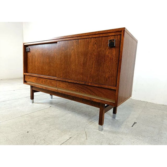 Wood Mid-Century Cabinet attributed to Alfred Hendrickx from Belform, 1960s For Sale - Image 7 of 11