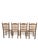 Late 20th Century Vintage French Country Rush Seat Ladder Back Dining Chairs – Set of 4 For Sale - Image 5 of 11