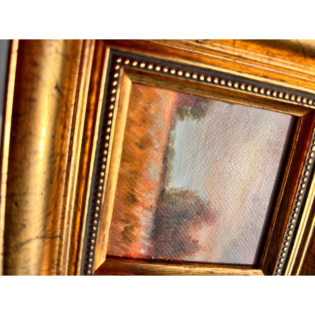 Textile Realism Framed Moody Painting Original Landscape by Valeriya Serova For Sale - Image 7 of 8