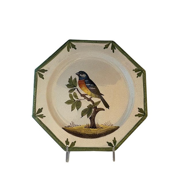 Mid 20th Century Meiselman Set of 5 Italian Crackleware Octagonal Bird ...