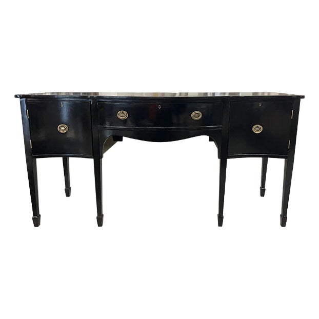 72" Finished 1 Drawer 2 Door Vintage Buffet For Sale