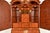 Baker Furniture Style Georgian Burl Wood Inlaid and Hand Painted Drop Front Secretary Desk With Bookcase Hutch Top For Sale In South Bend - Image 6 of 15