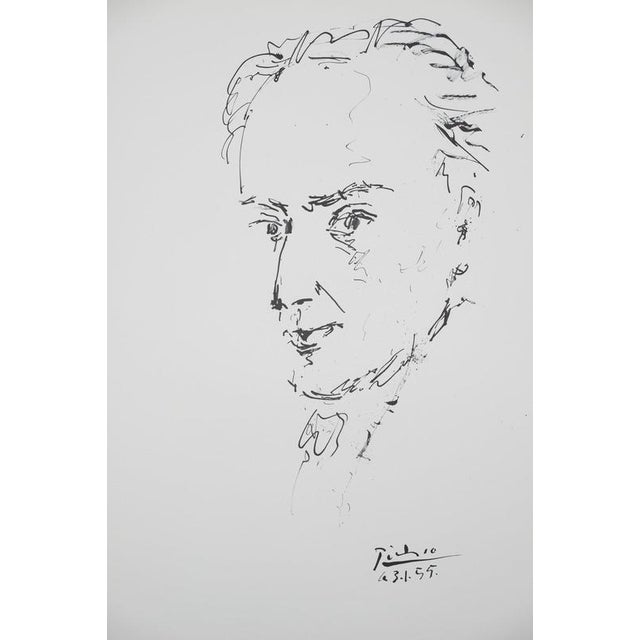 Pablo Picasso (1881-1973) (after) Homage to Machado Offset lithograph after the 1955 drawing Signed and dated in the plate...