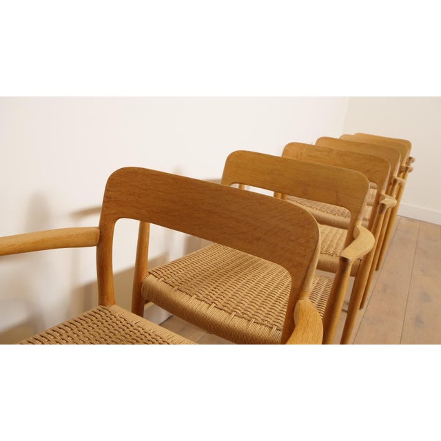 Model 56 Dining Chairs in Oak by Niels Otto (N. O.) Møller for J.L. Møllers, Set of 6 For Sale - Image 9 of 15