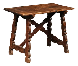 18th C. Italian Accent Table with X-Stretcher
