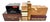 Curated Collection of Six Premium Wooden Cigar Boxes for Decorative Display & Storage For Sale