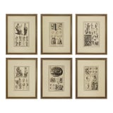 Archeology Engraving Matching Frame Antiquity Sculpture Montfaucon - Set of 6 For Sale