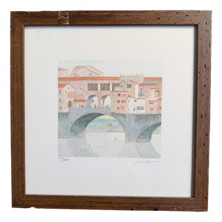 Mitsumasa Anno, Ponte Vecchio, 1990s, Giclée Print, Framed For Sale