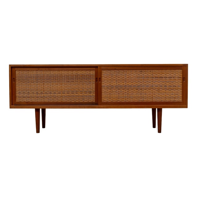 RY 26 Sideboard in Teak and Cane by Hans Wegner Ry Møbler, 1960s For Sale