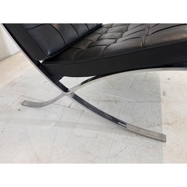 Leather Barcelona Chair by Ludwig Mies van der Rohe for Knoll Inc. For Sale - Image 12 of 16