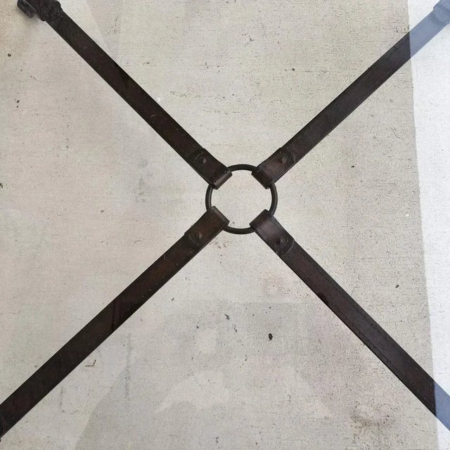 Adnet Hermes Style Coffee Table Equestrian Ranch Rustic For Sale - Image 11 of 11