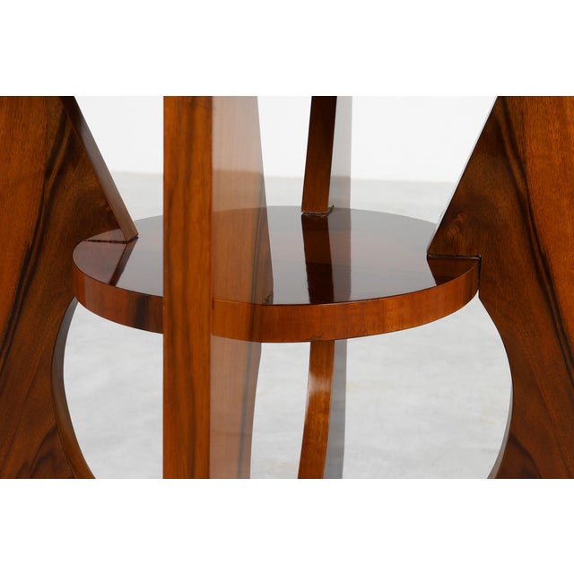Art Deco Round Side Table in Wood, France, 1920s For Sale - Image 9 of 12