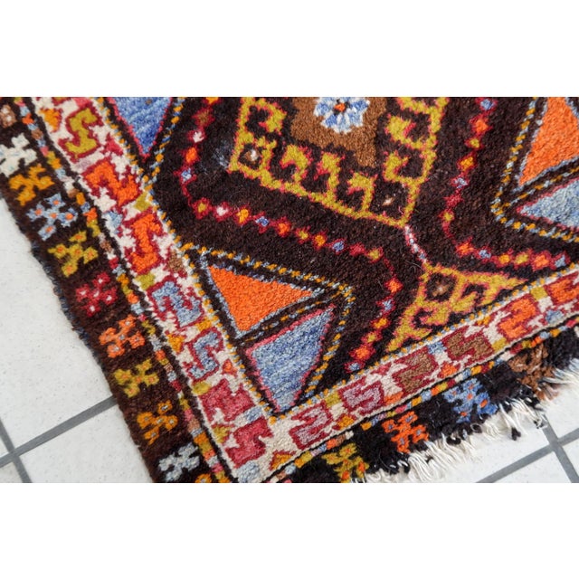 Textile 1950s, Handmade Vintage Turkish Yastik Rug 1.7' X 2.6' For Sale - Image 7 of 8