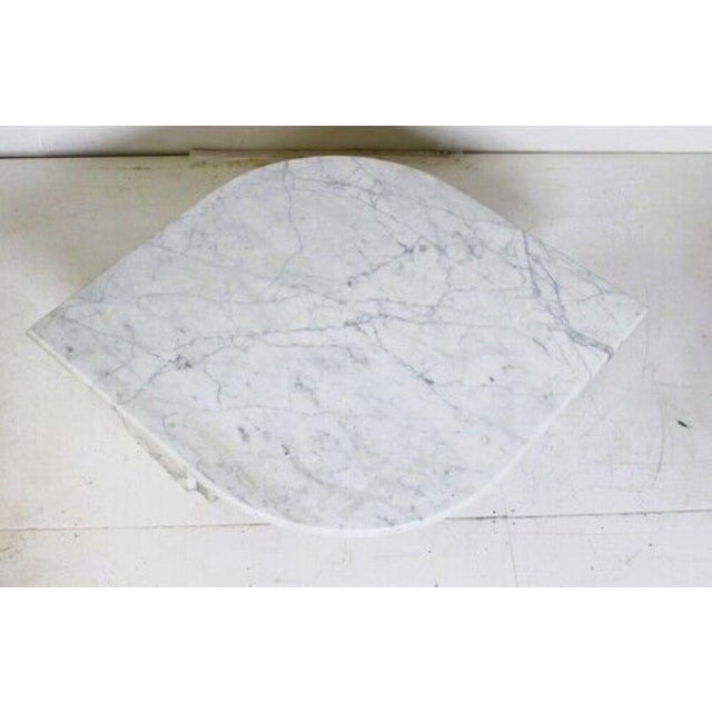Ligne Roset Italian Carrara Marble Teardrop-Shaped Coffee Table from Ligne Roset, 1980s For Sale - Image 4 of 14