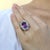 14K Yellow Gold 1 Piece 10 x 14 mm Natural Amethyst｜Purple｜Oval｜Eye Clean Amethyst CTW: 7.00 Natural Aquamarine｜Sky...