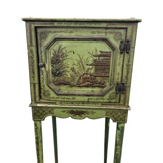 Chinoiserie Painted Apple Green Side Table For Sale