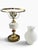 Vintage Hobnail Milk Glass & Brass Hurricane Table Lamp With Turned Wood Accent For Sale - Image 10 of 10