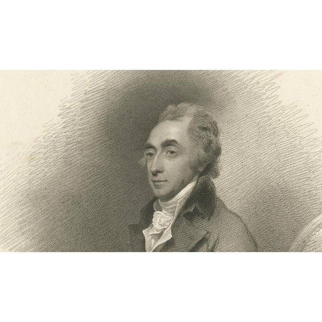 After Henry Edridge, Aylmer Bourke Lambert Portrait, Stipple Engraving, 1810 For Sale - Image 3 of 8