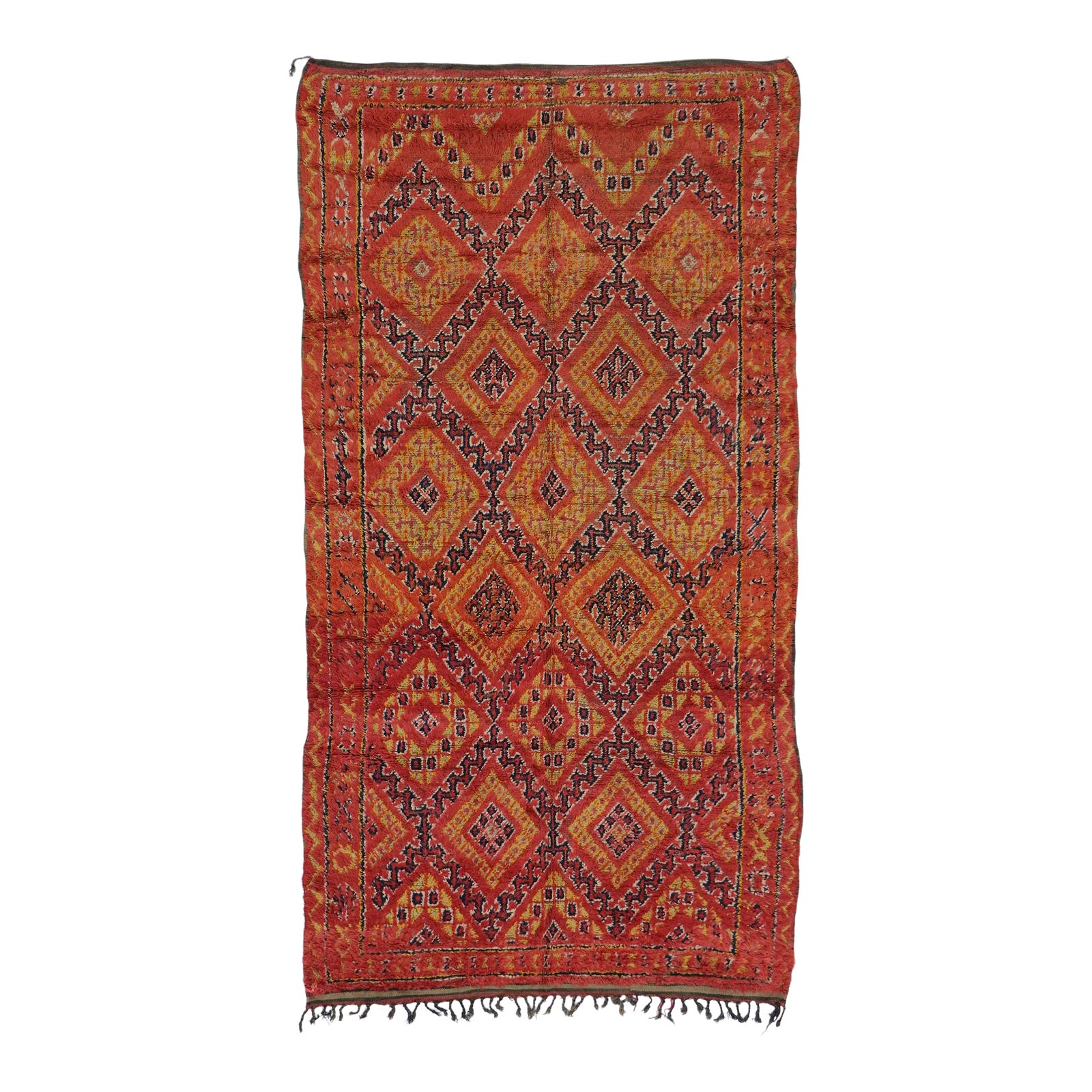 Berber rif From Morocco ベルベルリーフ　be4 vintage-berber-red-beni-mguild