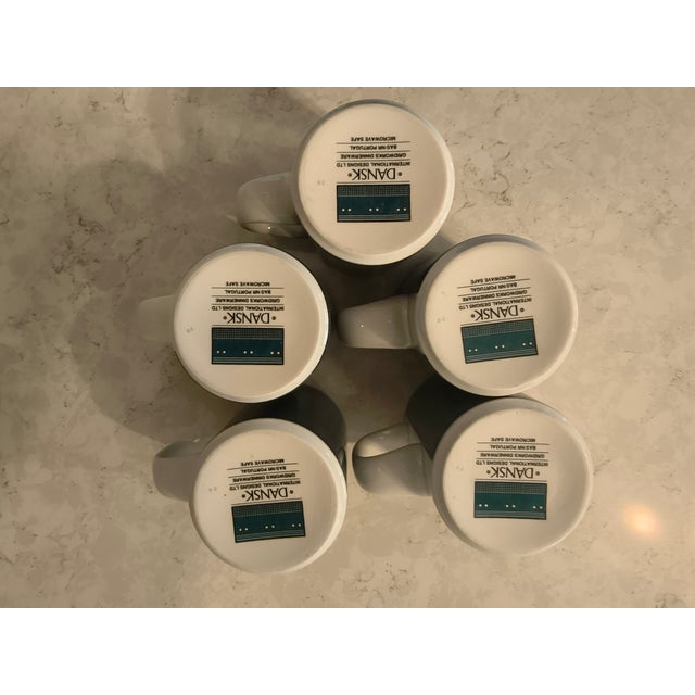 2000 - 2009 Dansk Bistro Style Cups, Vintage Pattern Gridlock - Set 5 For Sale - Image 5 of 7