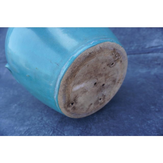 Ceramic Early 20th Century Turquoise Gladding McBean Pottery Vase For Sale - Image 7 of 8
