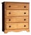 Vintage Honey Tone Wooden Chest of Drawers For Sale
