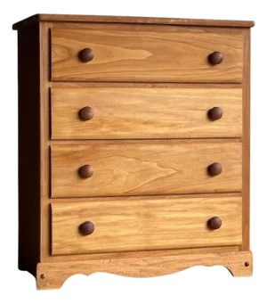 Vintage Honey Tone Wooden Chest of Drawers