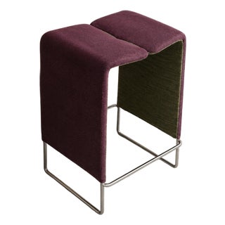 B&b Italia Lazy '05 Sled Base Fabric Stool Designed by Patricia Urquiola For Sale