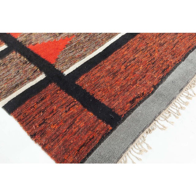 Red Doris Leslie Blau Mid-20th Century Vintage Swedish Red Rag Rug For Sale - Image 8 of 9