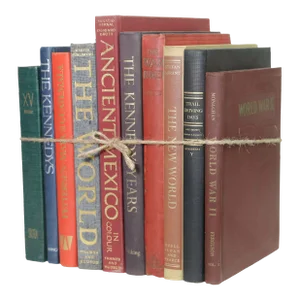 Decorative Books - Vintage World History Oversized Book Bundle - 1 foot of Books