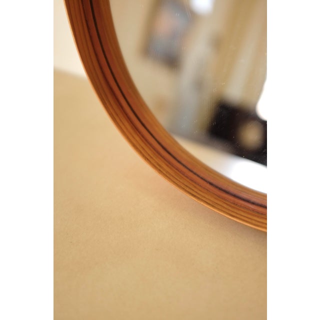 Wood 1960s Pine Wall Mirror by Nils Troed For Sale - Image 7 of 13