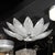 Modernist Hand-Blown Murano Glass Reeded Leaf Form Chandelier W/ 24k White Gold For Sale - Image 18 of 18