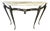 Mid-Century Bronze Console Table with Portuguese Pink Marble Top, 1960s For Sale