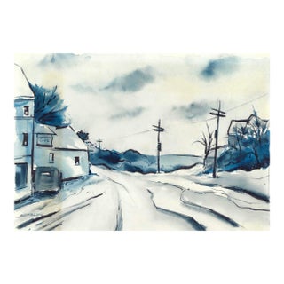 1960s Arthur Sembler Town Painting For Sale