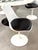 Set of 4 Eero Saarinen for Knoll Tulip Chairs in White & Black Leather For Sale - Image 4 of 18