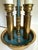 French Vintage French Empire Revival Blue Tole and Brass Bouillotte Lamp For Sale - Image 3 of 14