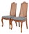 Baker Furniture Style French Provincial Louis XV Carved Walnut and Cane Back Side Chairs or Dining Chairs, Pair For Sale
