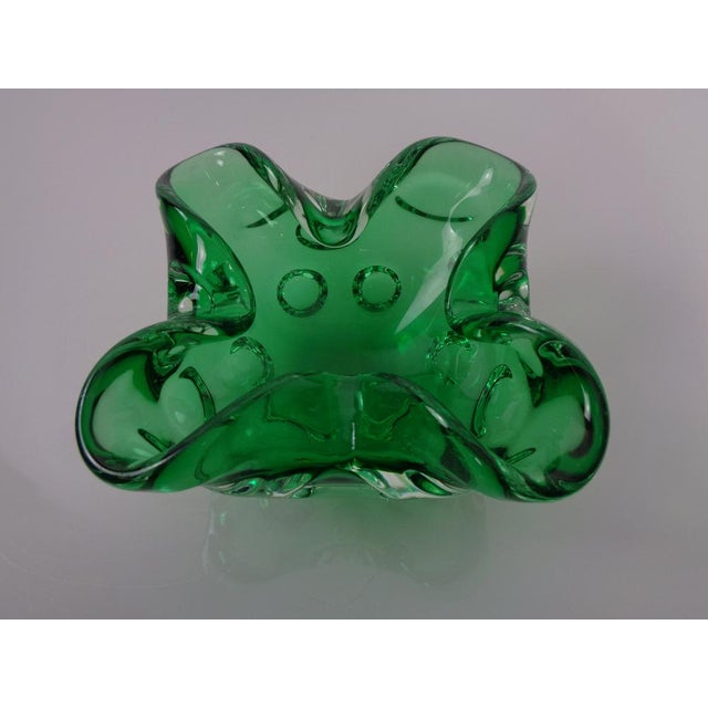Green Sommerso Murano Glass Ashtray, Italy, 1960s For Sale - Image 12 of 18