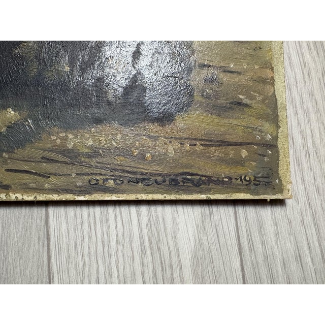 Otto Neubrand, Forest Landscape, 20th Century, Painting, in Very Good conditions. Designed 1950 to 1959 This piece has an...