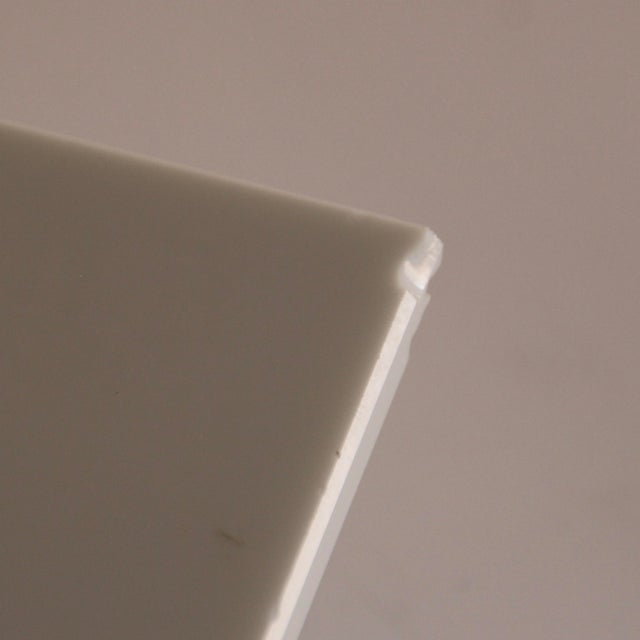 1920s German Bathroom Shelf in White Glass with 2 Nickel-Plated Brackets, 1920s For Sale - Image 5 of 8