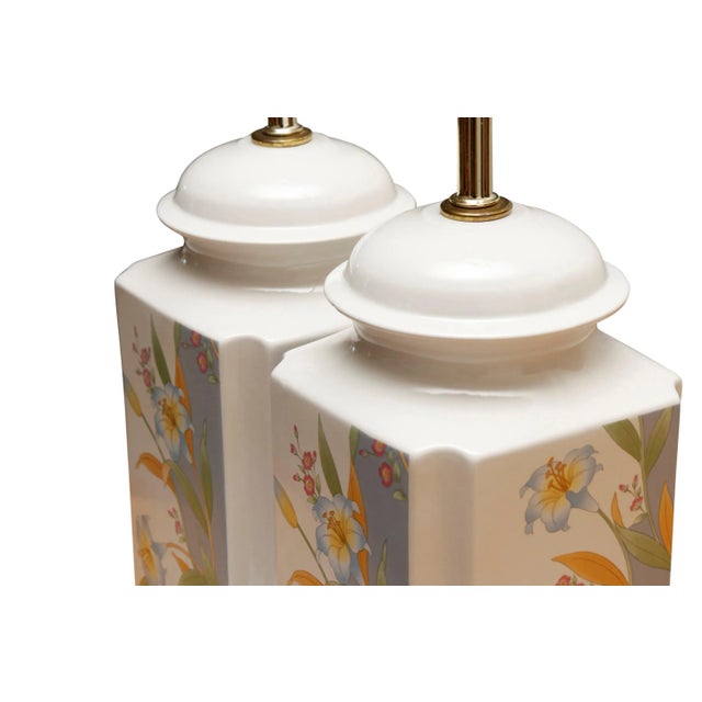 Rustic Murray Feiss Ceramic Table Lamps - a Pair For Sale - Image 3 of 10